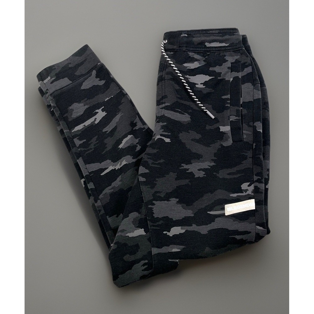 Legends Pants Mens Medium Black Camo Hawthorne Tech 2.0 Joggers Drawstring